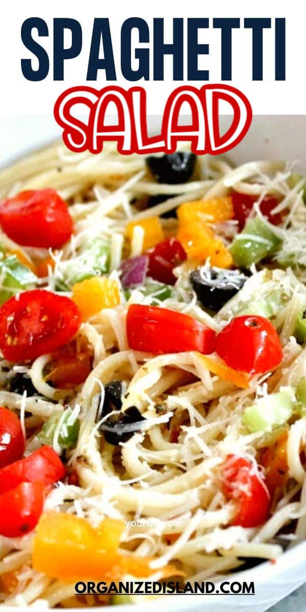 Cold Spaghetti Salad Recipe - Organized Island