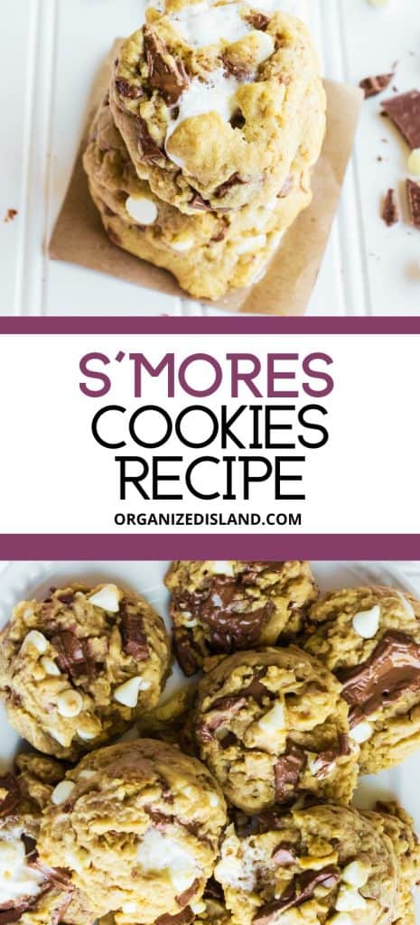 S'mores Cookie Recipe - cookies on plate.