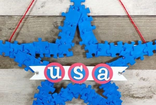 Americana Puzzle Wreath
