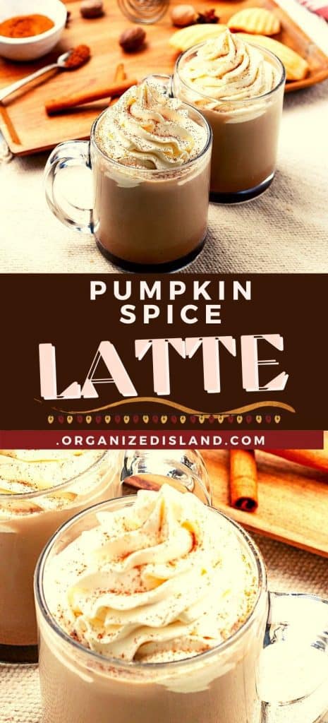 homemade pumpkin spice latte in mug