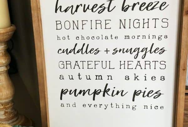 Fall sign decocrated