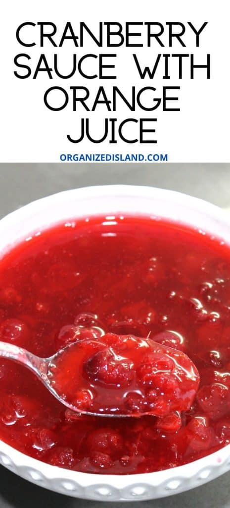 Cranberry Sauce with Orange Juice