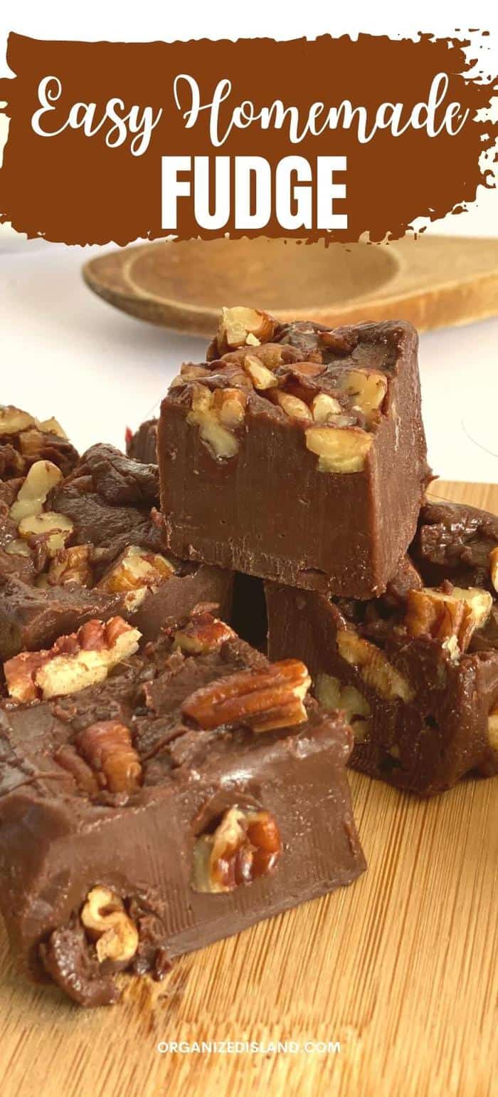 Easy Homemade Fudge with nuts