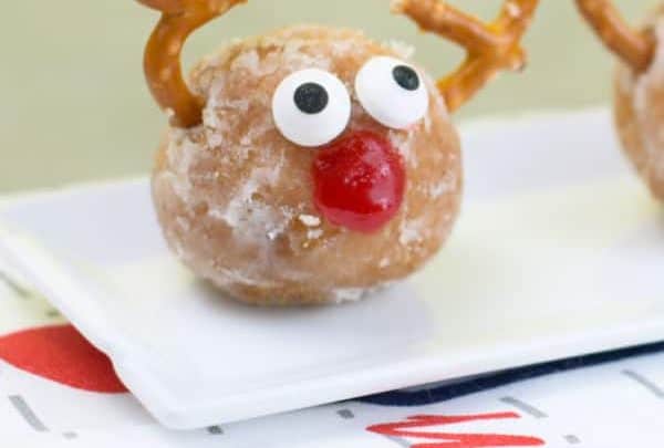 Holiday treats - reindeer donut holes