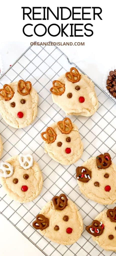 Reindeer Cookies on rack.