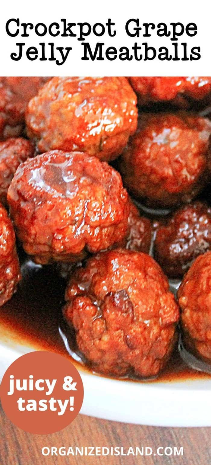Crockpot Grape Jelly Meatballs