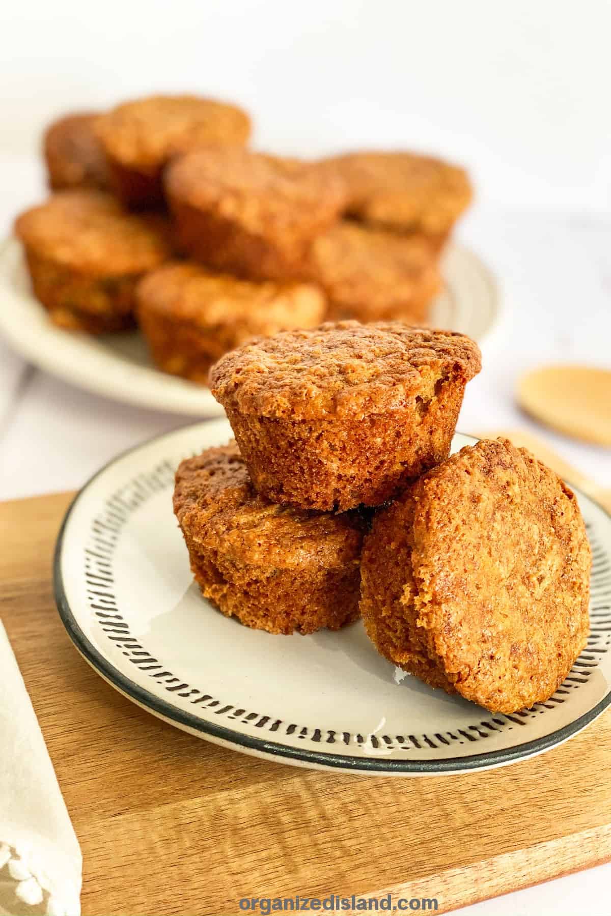 All Bran Muffins on plate.