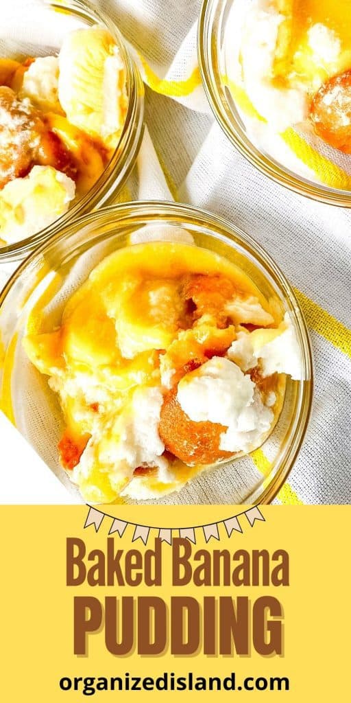 Baked Banana Pudding - Organized Island