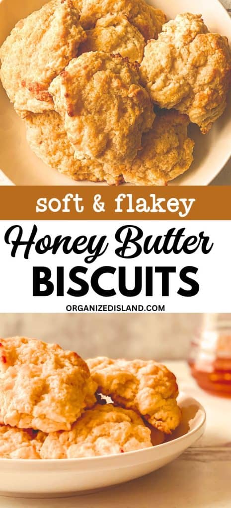 Honey Butter Biscuits on plate.