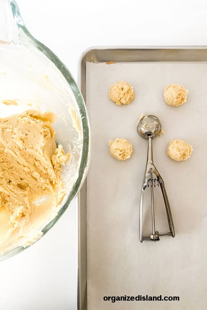 Making Cookie Scoops.