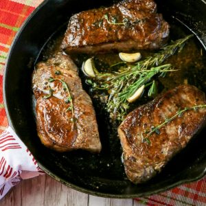 Cast Iron Skillet Steak with Butter