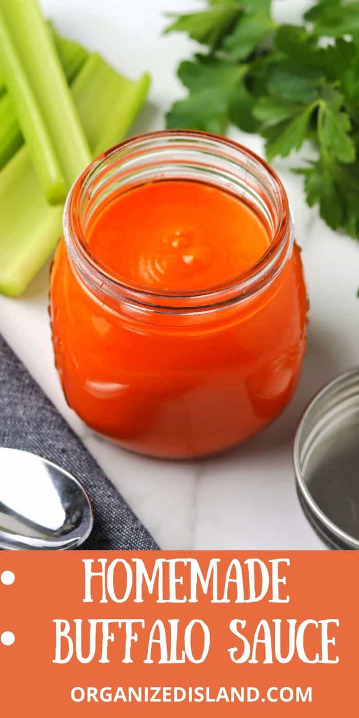 Looking for a little bit of spice to add to your chicken or meat recipes? This Homemade Buffalo Sauce recipe is where it's at! With just 5 simple ingredients needed, this is one hot wing sauce that you'll be adding to all your future dishes. 