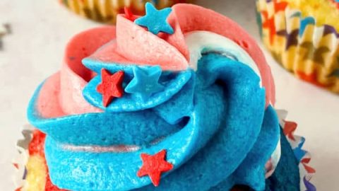 Patriotic dessert cupcake