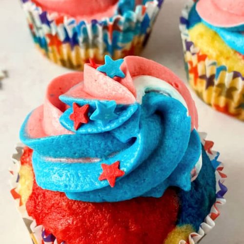 Patriotic dessert cupcake