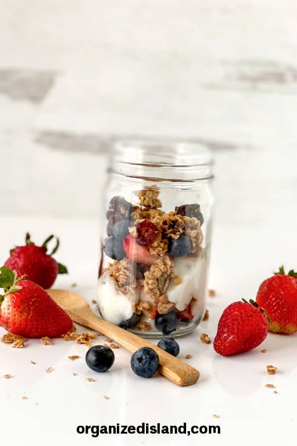 Red White and Blue Fruit Parfaits