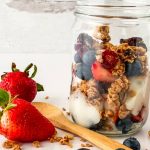 strawberry and blueberry parfaits
