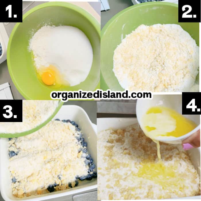 steps on How to Make Milk Blueberry Crisp
