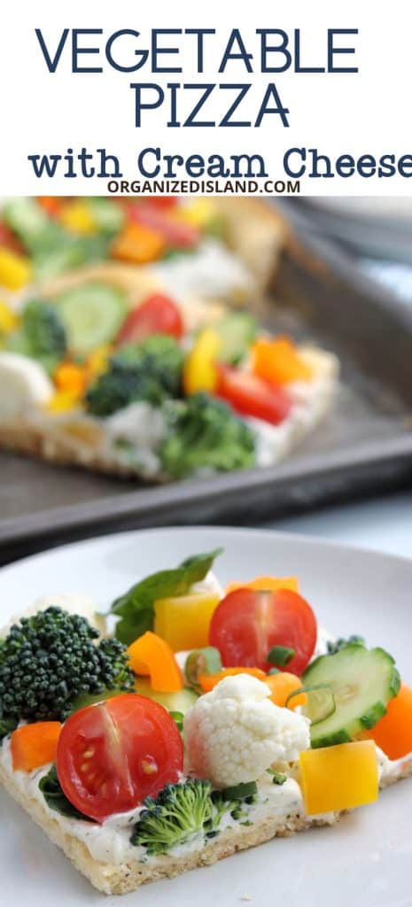 Vegetable Pizza with Cream Cheese