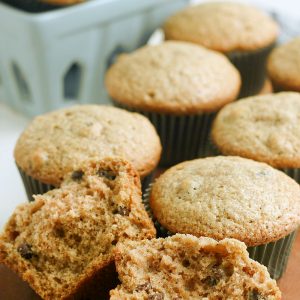 Easy Applesauce Muffins Recipe Card