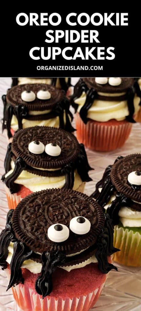 Oreo Cookie Spider Cupcakes.