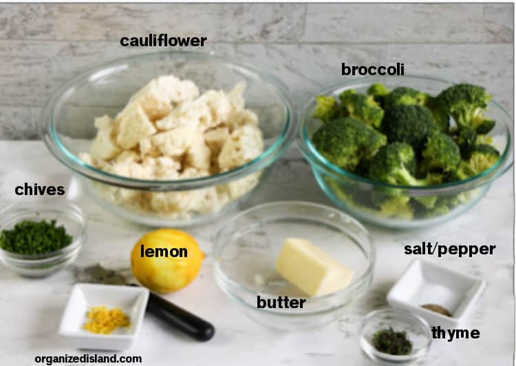 Roasted Cauliflower and Broccoli Ingredients