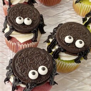 Spider cupcakes Halloween Treat recipe card