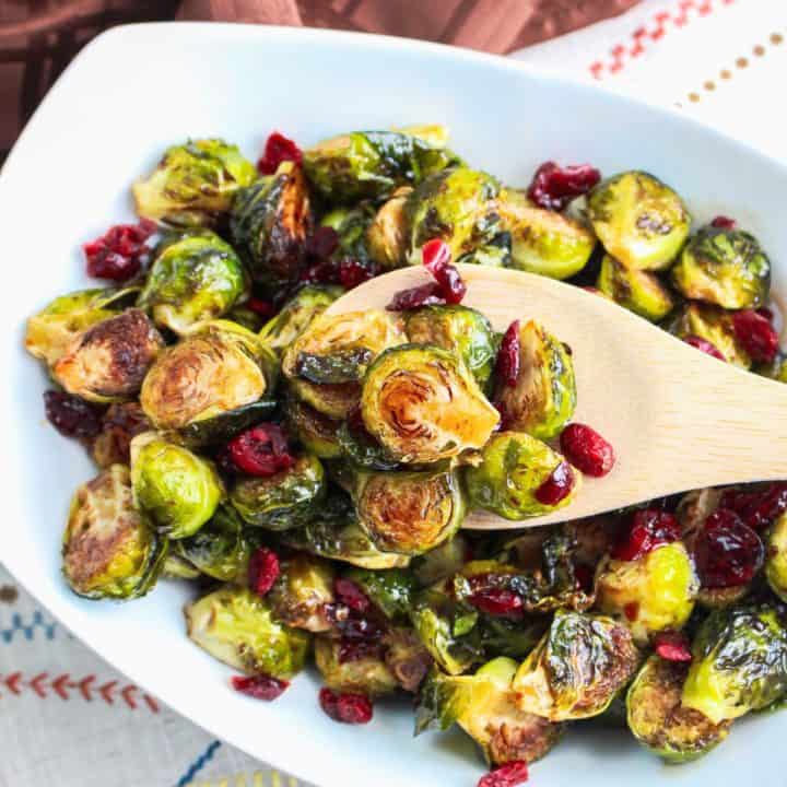 Brussels Sprouts with Cranberries - Organized Island