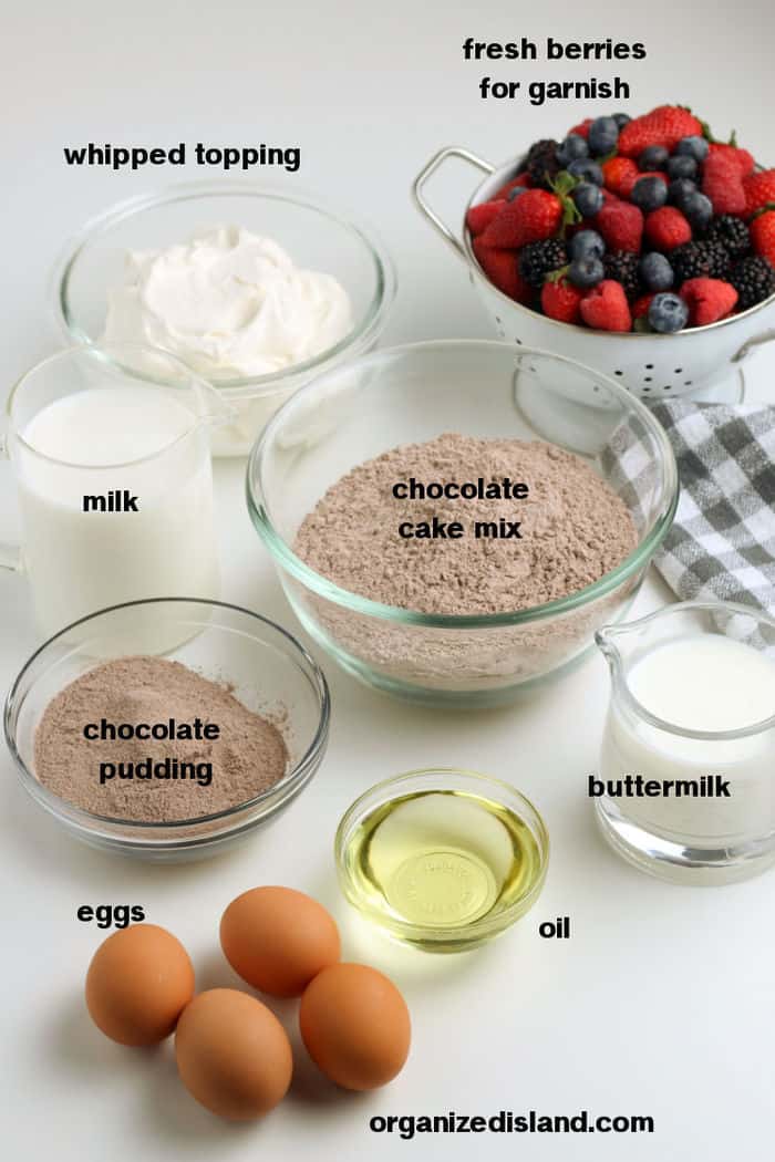 Chocolate Trifle Ingredients