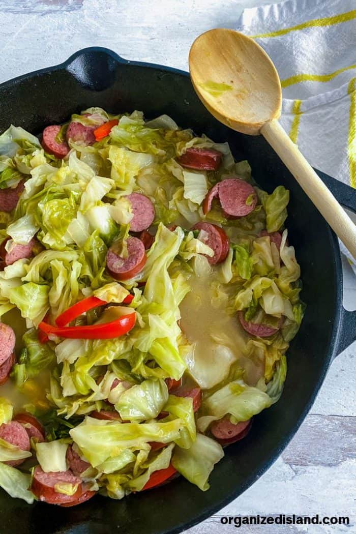 Cabbage and Sausage Organized Island