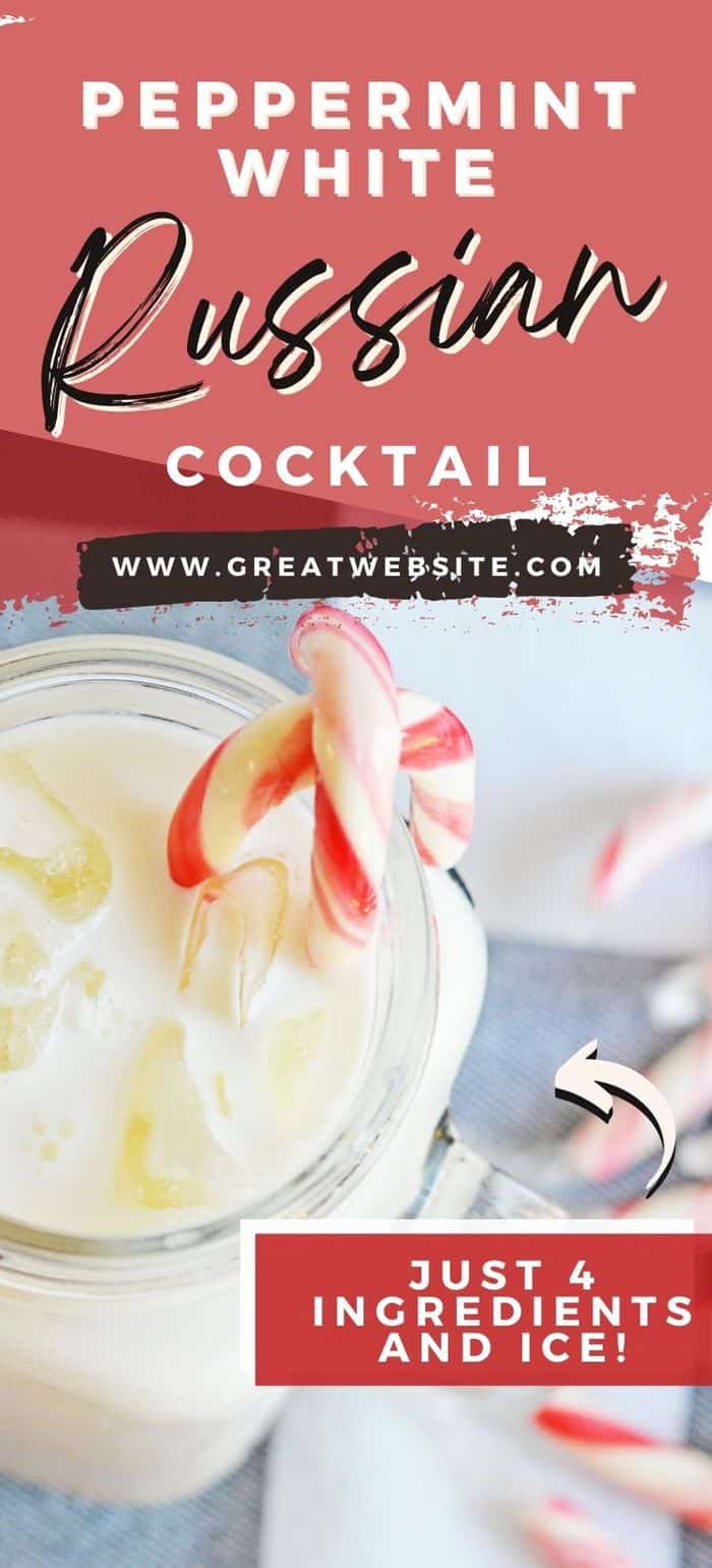 Peppermint White Russian cocktail