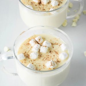 Spiked White Hot Chocolate Recipe Card photo