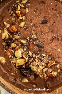 Chocolate Smoothie Bowl with nuts