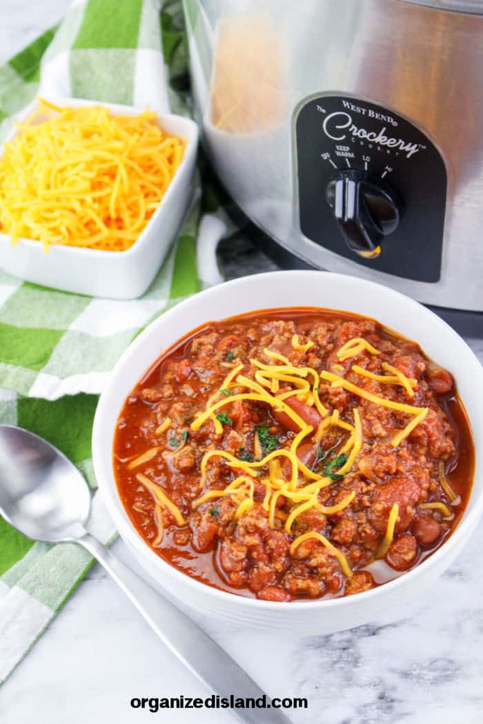 Slow Cooker Beef Chili with Canned Beans