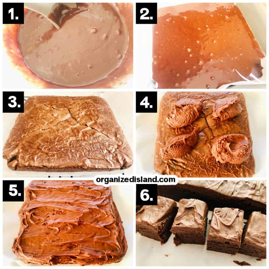 How to Make Baileys Brownies step by tep photos of baking brownies.