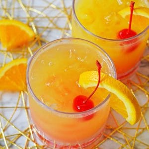 Pineapple Rum Punch cocktail Recipe card