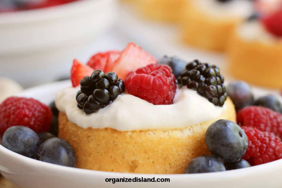 Easy Strawberry Blueberry Shortcake recipe.