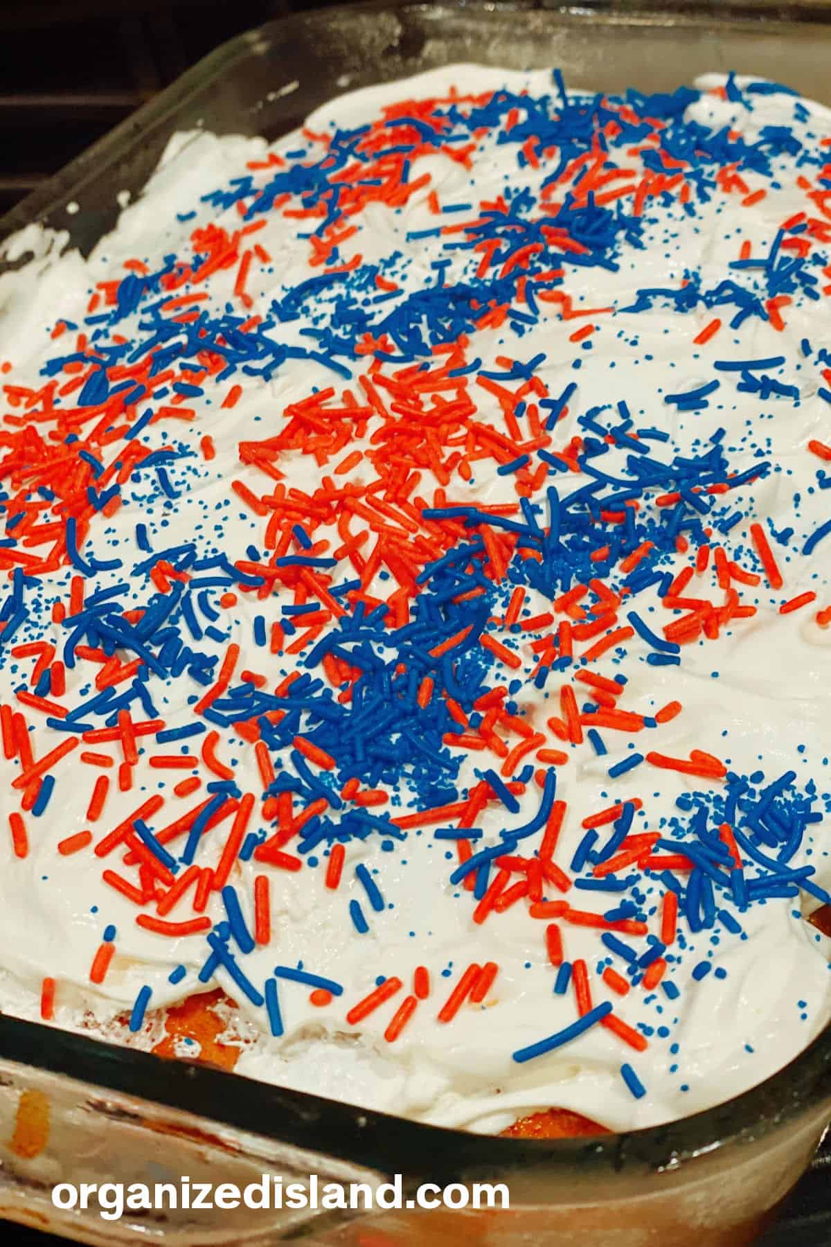 Patriotic Poke cake.