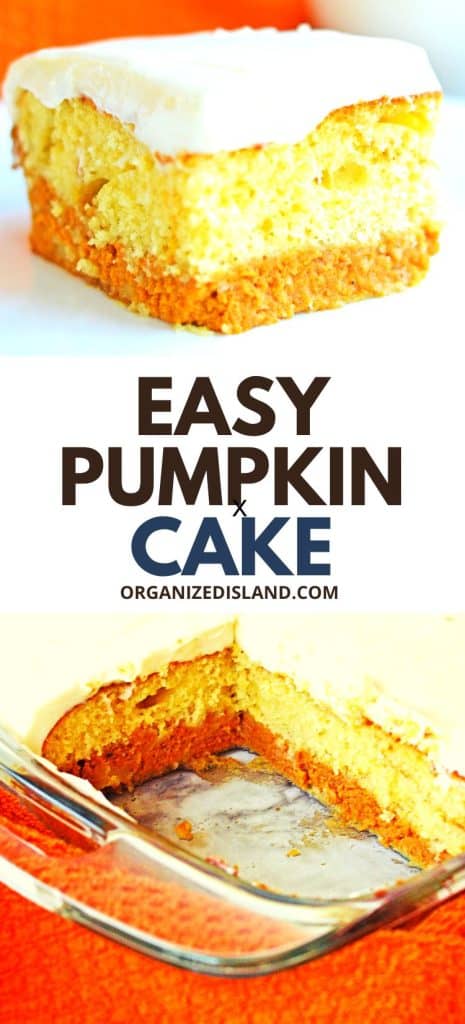 Easy Pumpkin Cake sliced.