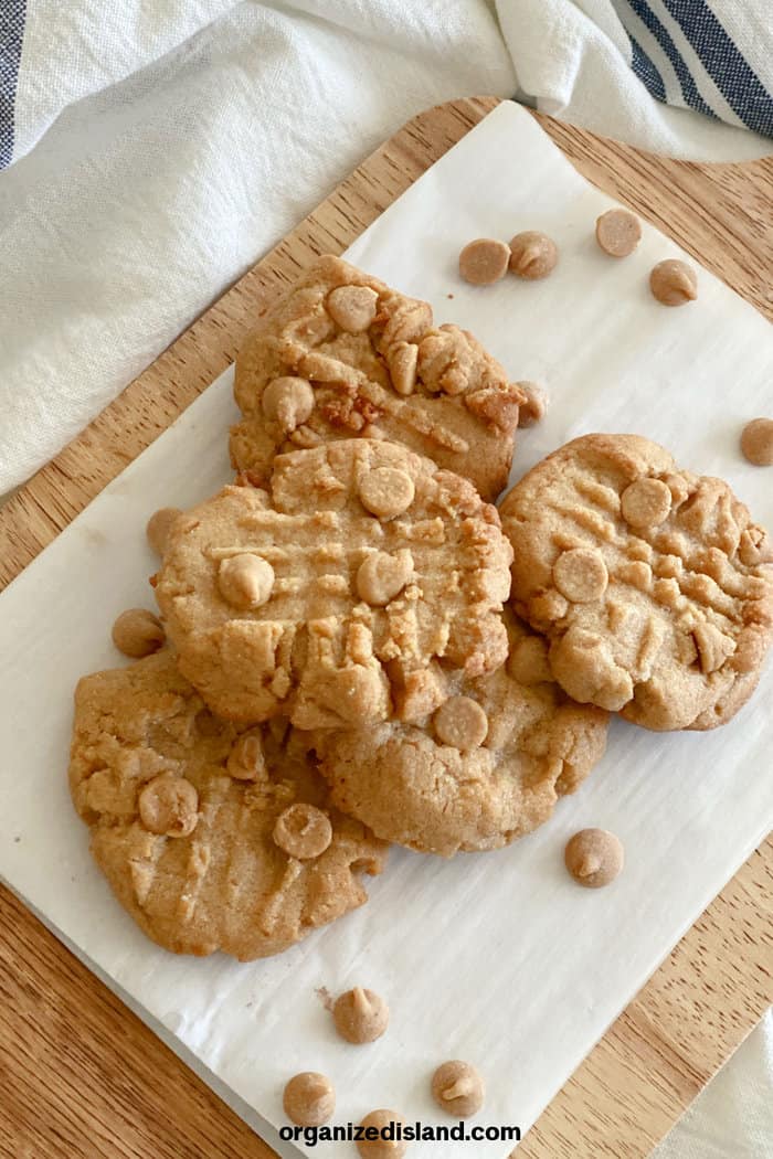 Old Fashioned Chewy Peanut Butter Cookies made with natural peanut butte