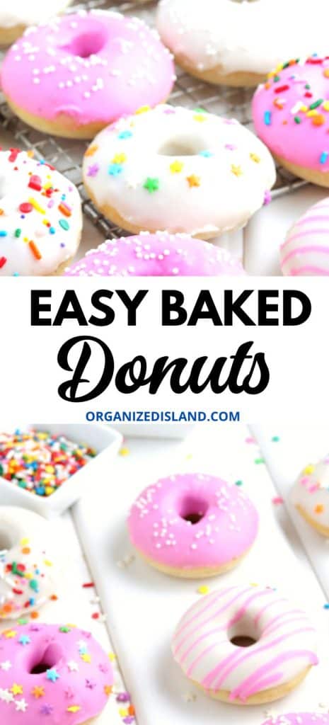 Oven Baked Donuts Without Yeast on cutting board.