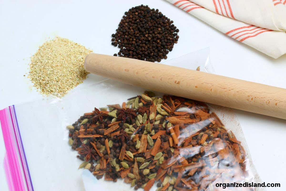 Mulling Spice ingredients in bag