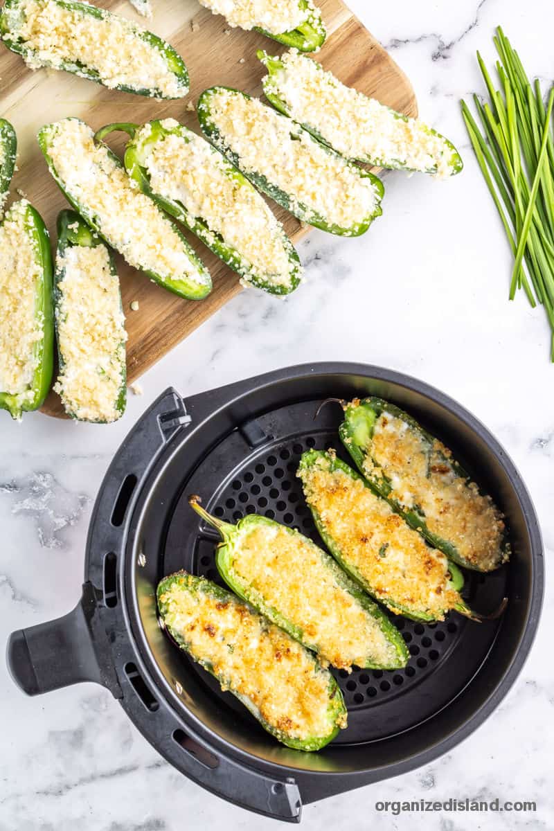 Air Fryer baked jalapeno poppers.