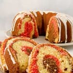 Neapolitan Cake cliced.