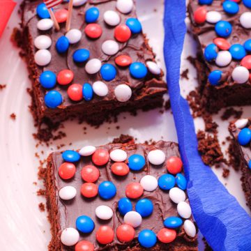 Patriotic Red White and Blue Brownies
