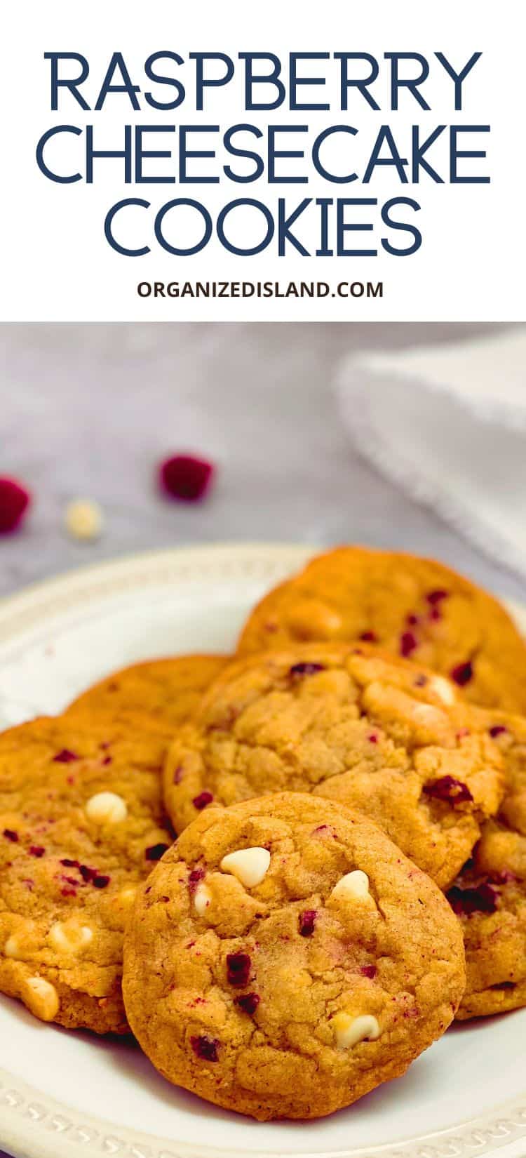 Raspberry Cheesecake Cookies - Organized Island
