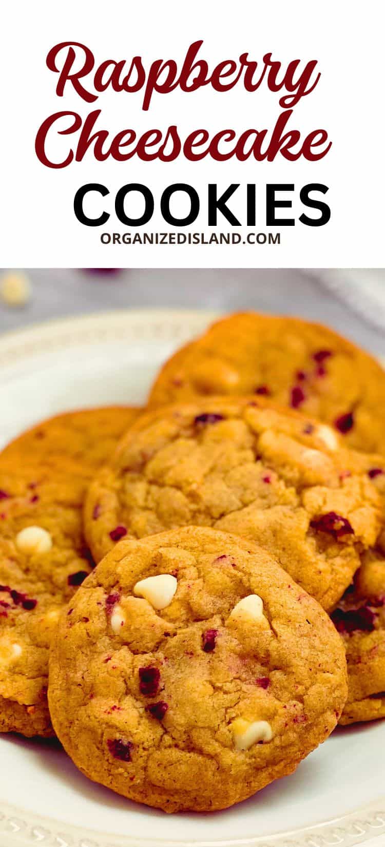 Best Ever Raspberry Cheesecake Cookies (Soft & Chewy!) - Organized Island