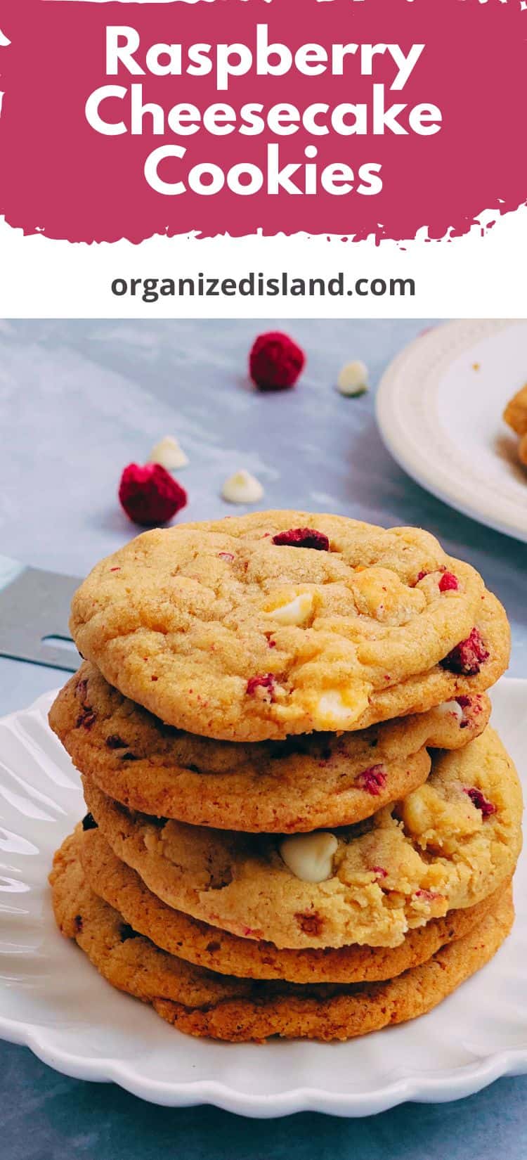 Best Ever Raspberry Cheesecake Cookies (Soft & Chewy!) - Organized Island