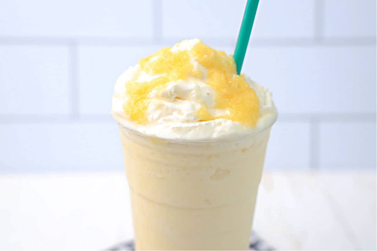 Dole Whip Crème Frappuccino Starbucks Copycat - Recipe by Organized Island