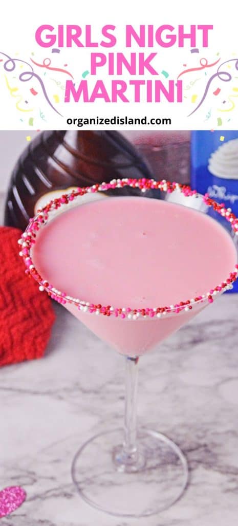 Girls Night Pink Martini Cocktail pin photo.