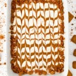 Easy Homemade Biscoff Pudding in pan.